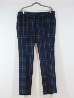 Paisley & Gray Blue Windowpane Slim Fit Dress Pants NWT